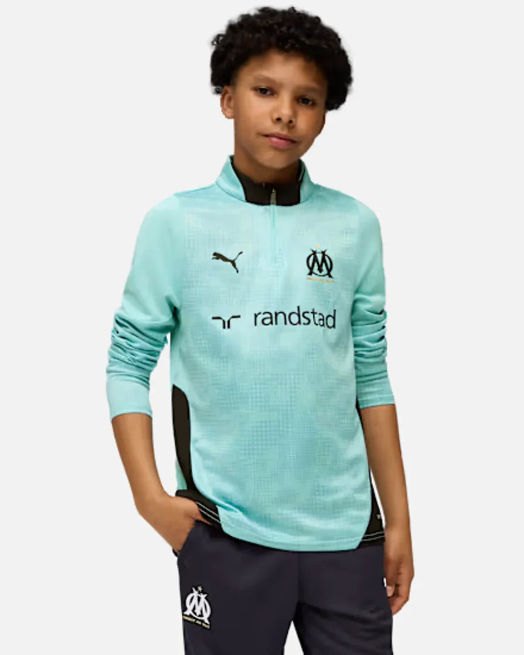 Haut d’entraînement OM 2025/2026 Junior - Bleu