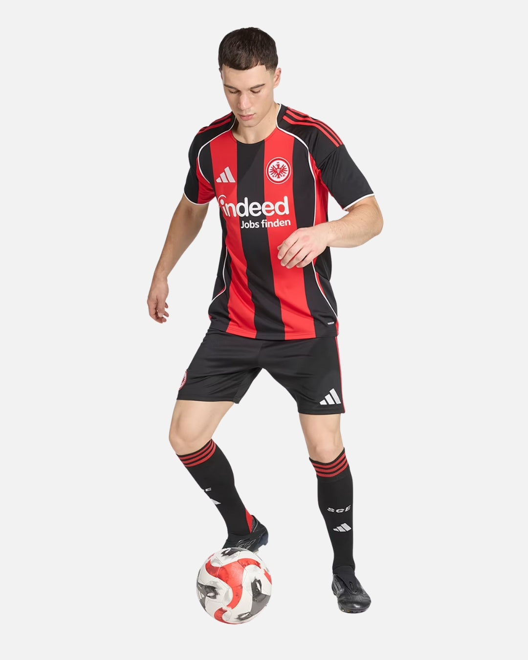 Maillot Domicile Eintracht Francfort 2025/2026 - Noir/Rouge