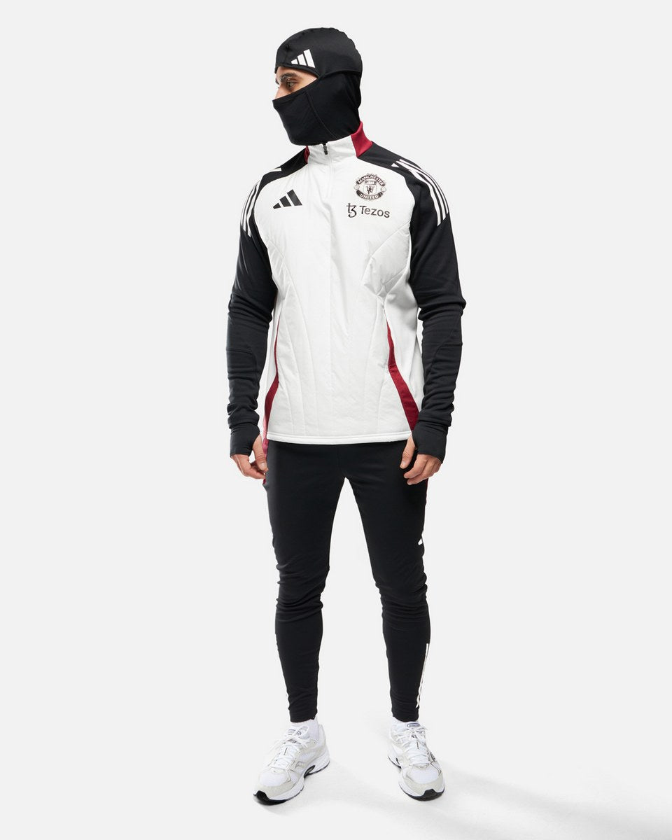 Haut Manchester United 2024/2025 cagoule intégrée - Blanc/Noir/Rouge