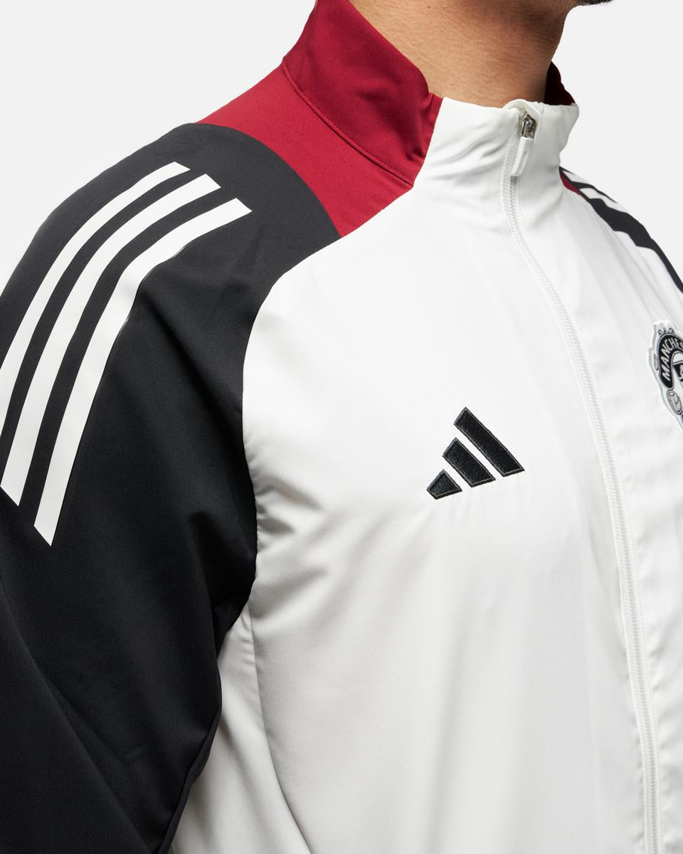 Veste de survêtement Manchester United 2024/2025 - Blanc/Noir