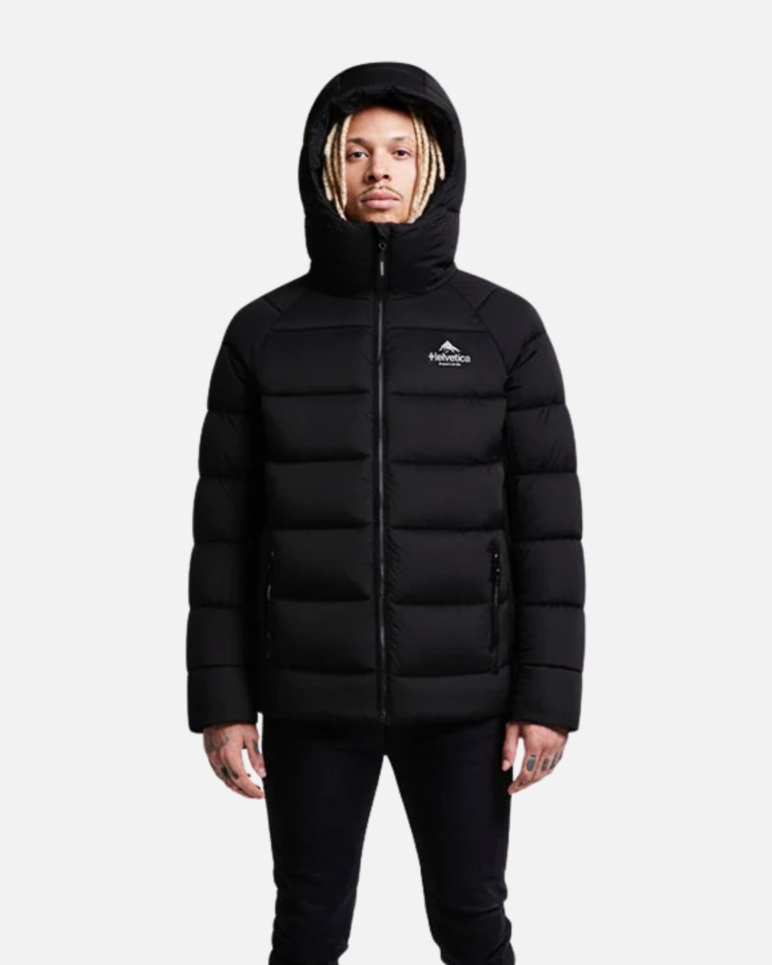 Doudoune avec cagoule intégrée Helvetica Sniper - Noir