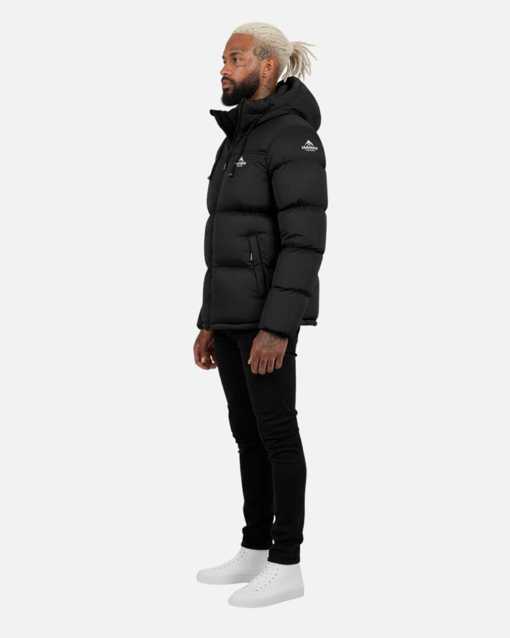 Doudoune avec Cagoule Intégrée Helvetica Middle Block II - Noir