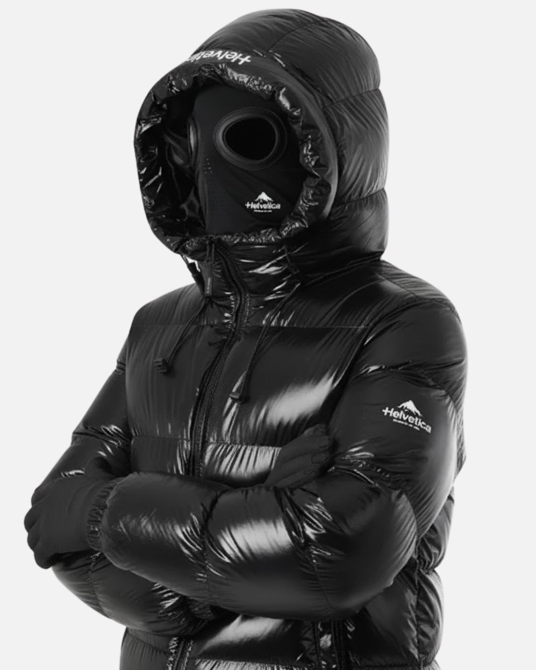 Doudoune avec Cagoule Intégrée Helvetica Cosmos - Noir