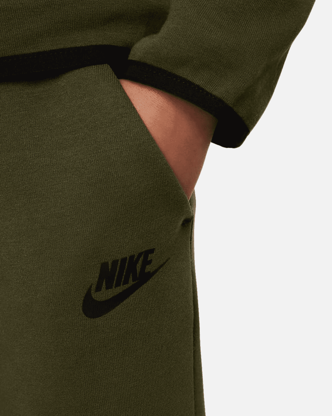 Ensemble Nike Sportswear Tech Fleece Enfant - Kaki/Noir