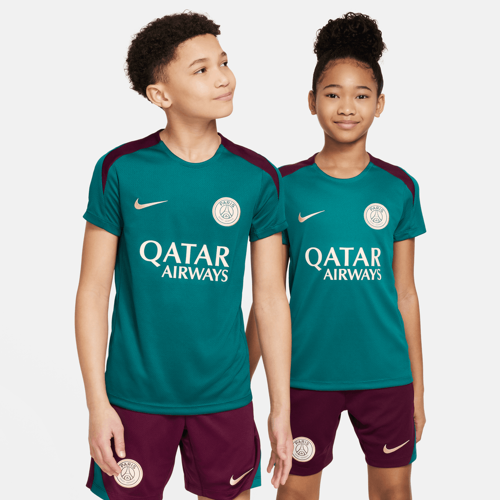 Maillot d'entrainement PSG Junior - Vert/Bordeaux
