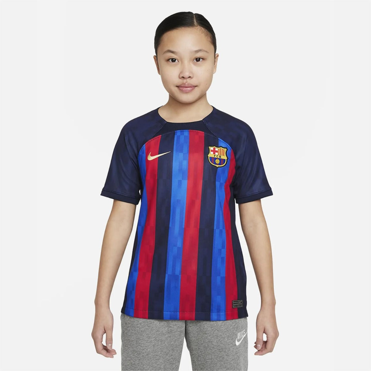 Maillot Domicile FC Barcelone Junior  - Bleu/Rouge