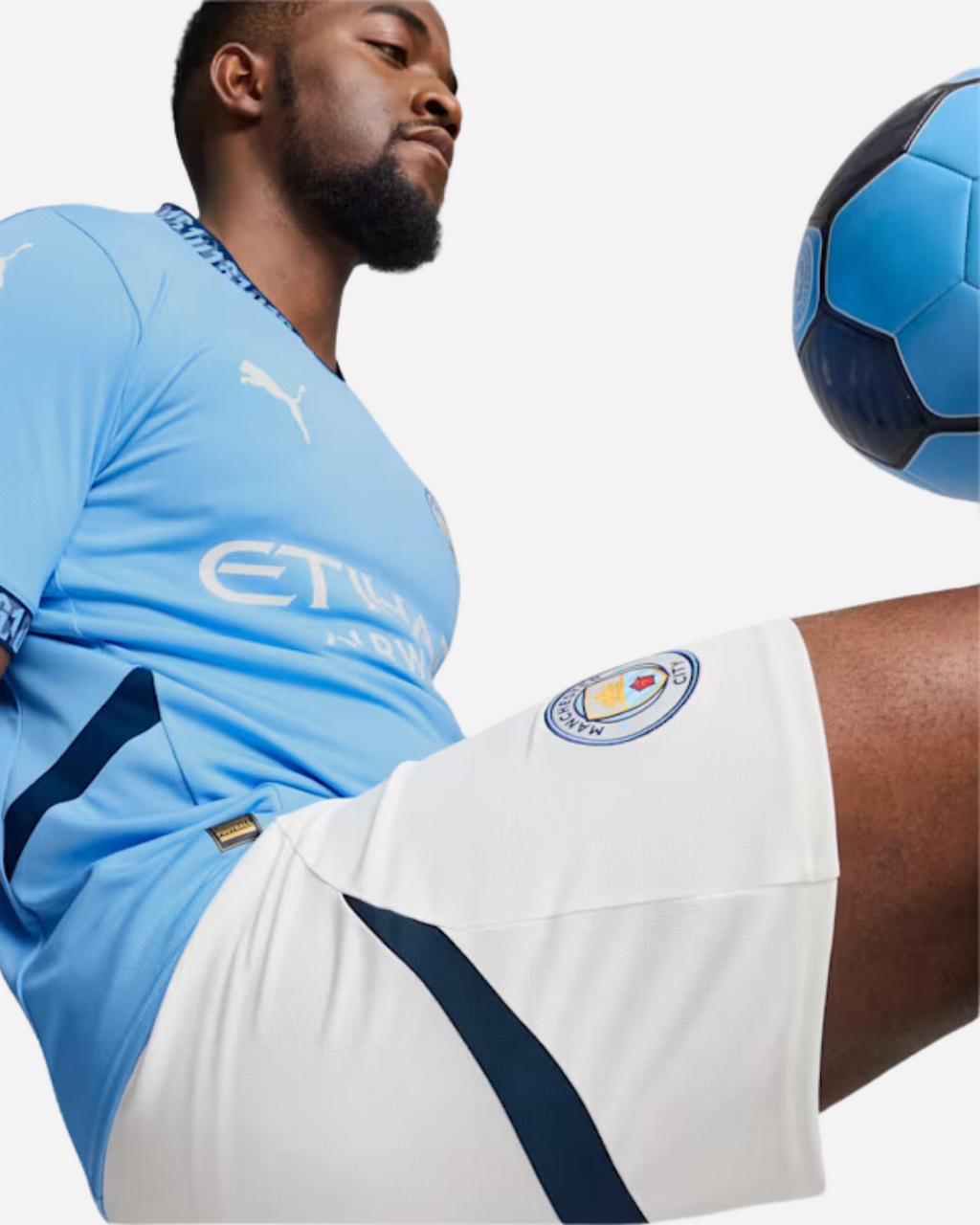 Maillot Domicile Manchester City - Bleu/Blanc