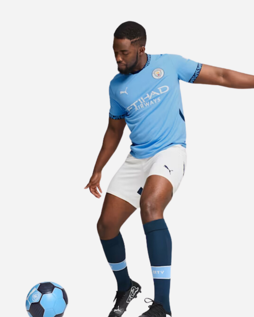 Maillot Domicile Manchester City - Bleu/Blanc