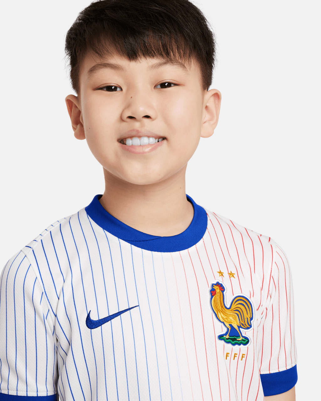 Maillot Extérieur Equipe de France Junior 2024 - Blanc/Bleu/Rouge