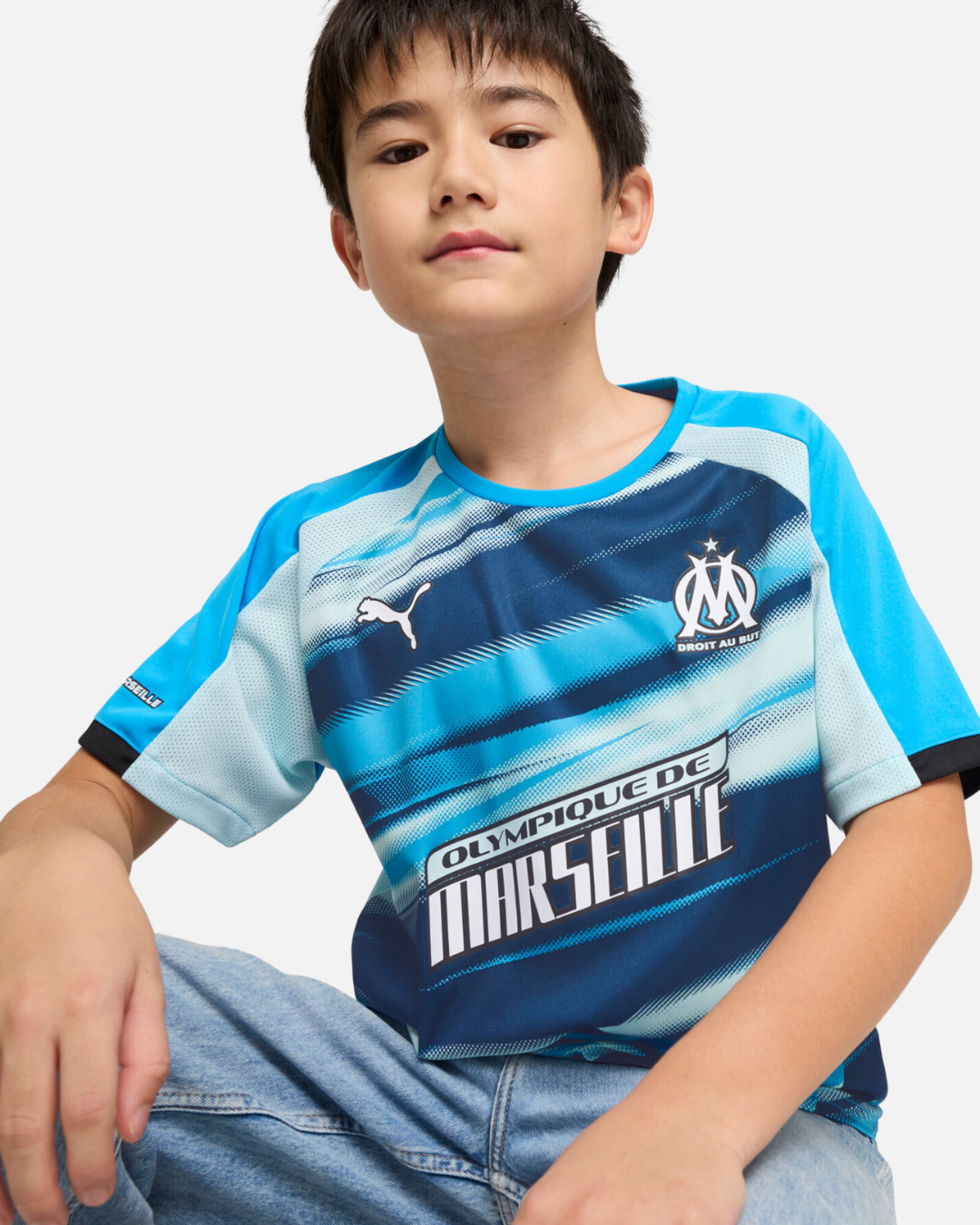 Maillot OM Faster 2024/2025 Junior - Bleu