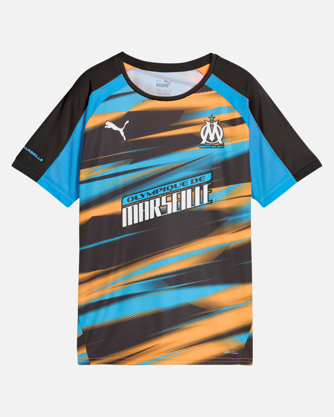 Maillot OM Faster 2024/2025 Junior - Orange/Bleu/Noir