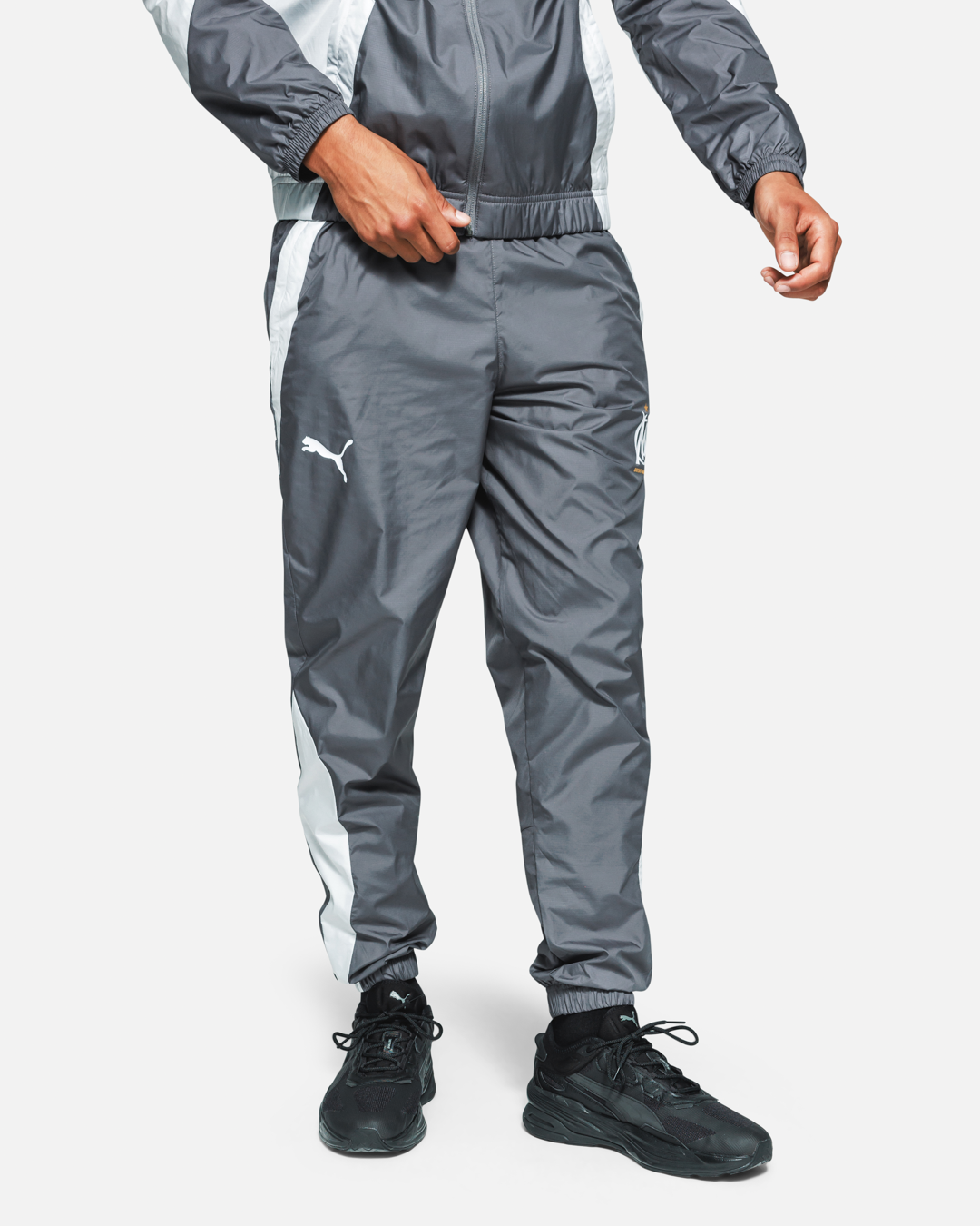 Pantalon de survêtement OM - Gris/Blanc