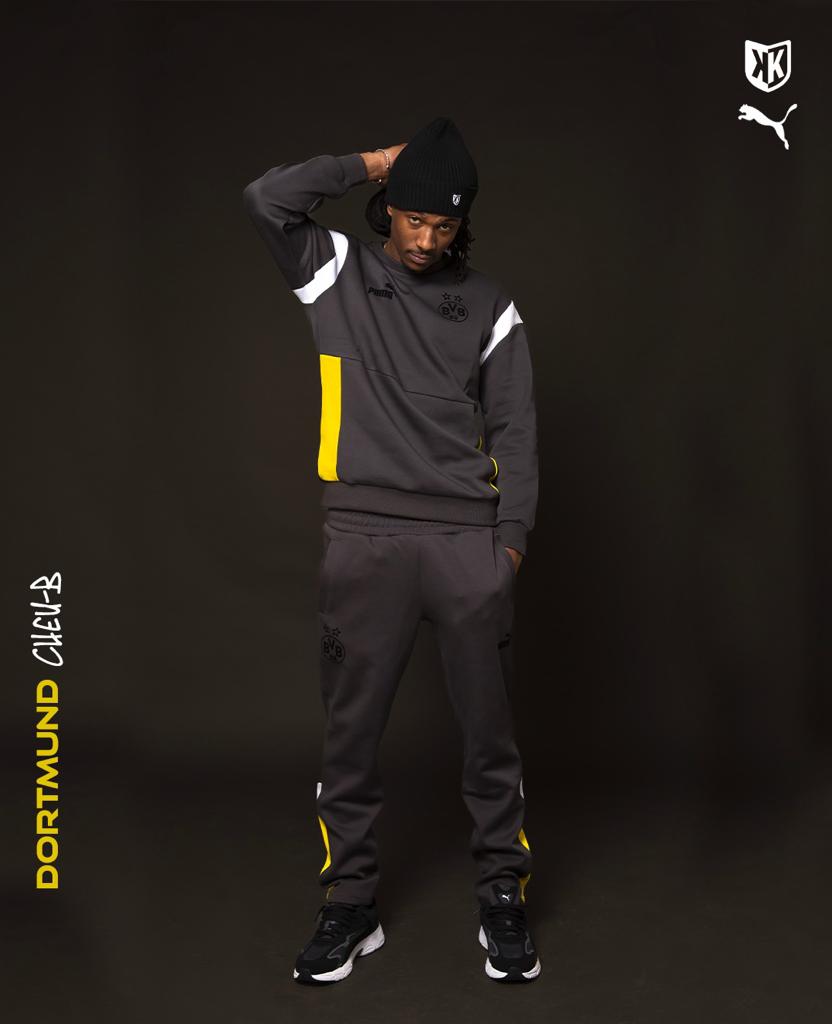 Pantalon d'entrainement Dortmund Archive - Gris/Blanc/Jaune