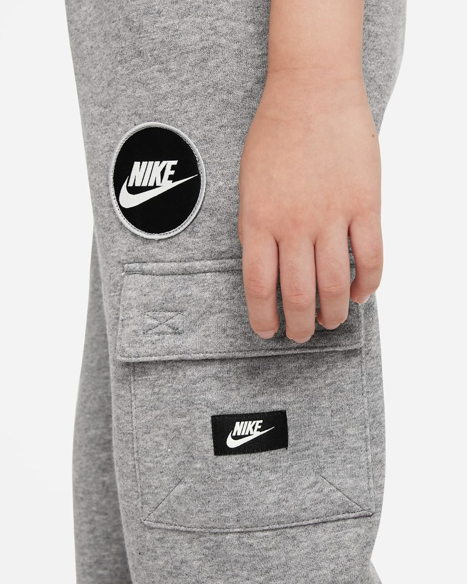 Pantalon Nike Fleece Cargo Enfant - Gris/Noir