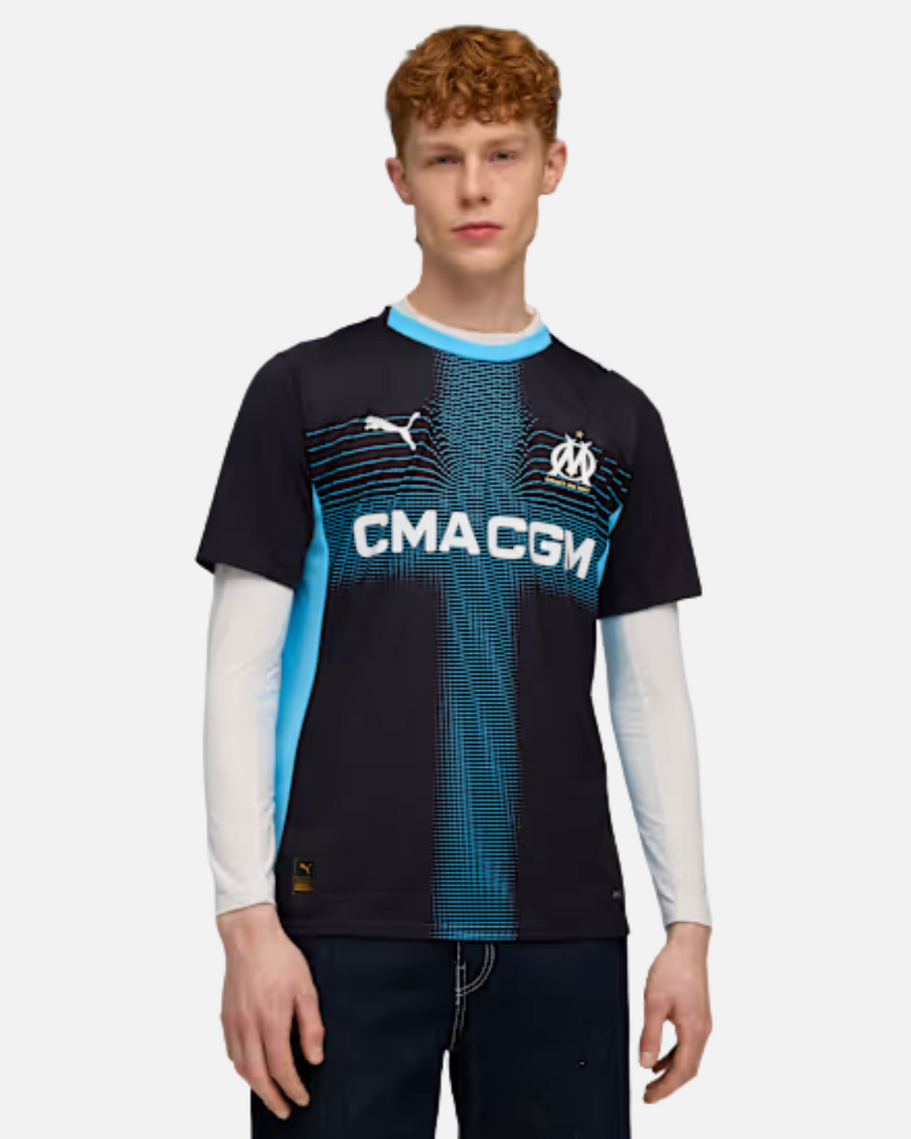 Maillot OM Extérieur 2025/2026 - Marine/Bleu Ciel