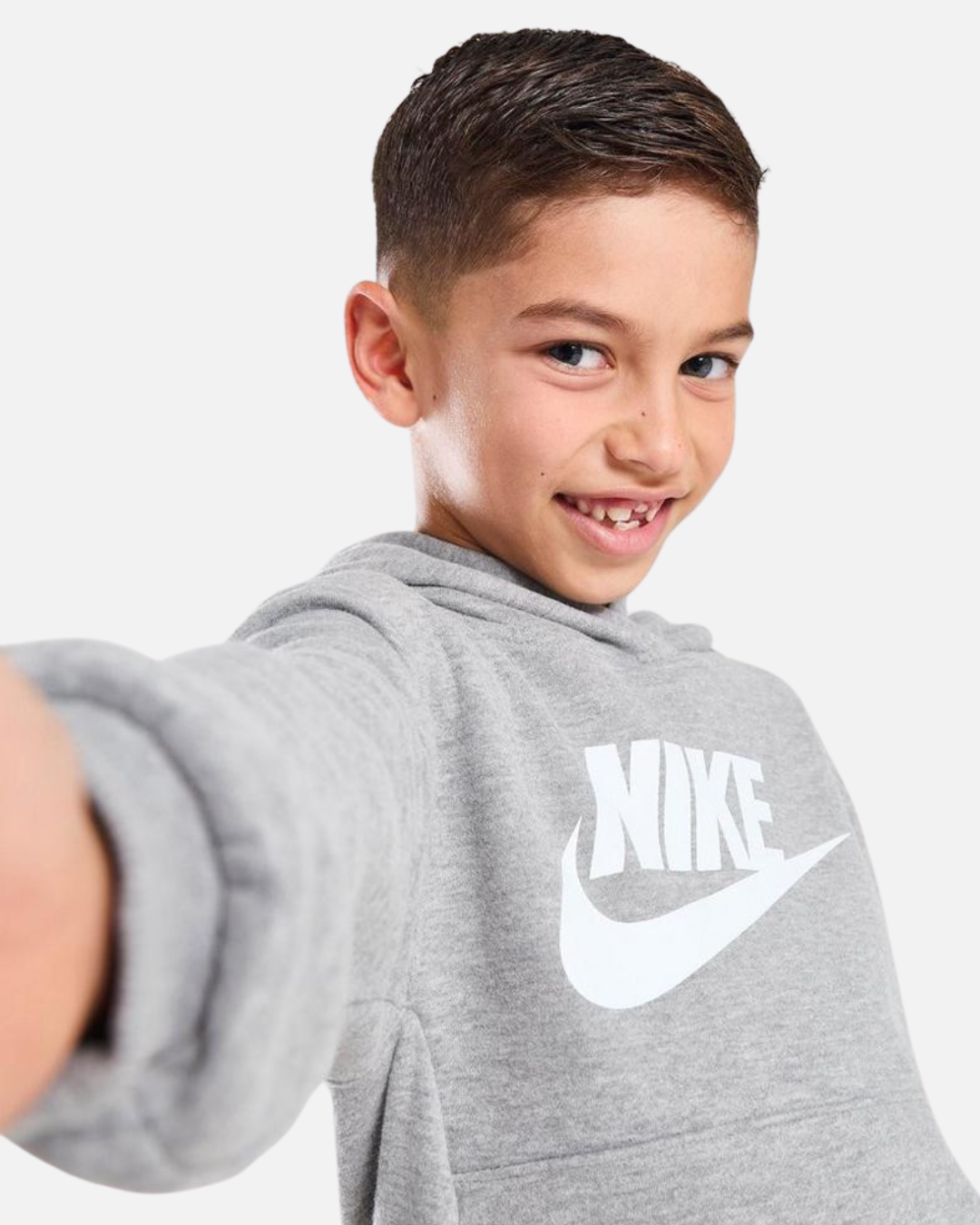 Survêtement Nike Club Fleece Enfant - Gris/Blanc