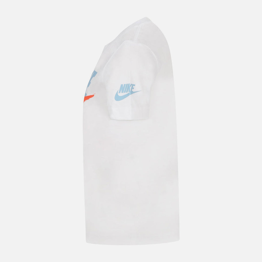 T-Shirt Nike Enfant - Blanc/Bleu/Orange