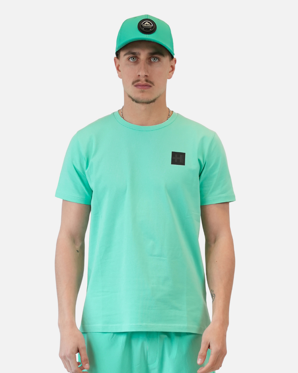 T-shirt Helvetica Quintana - Vert