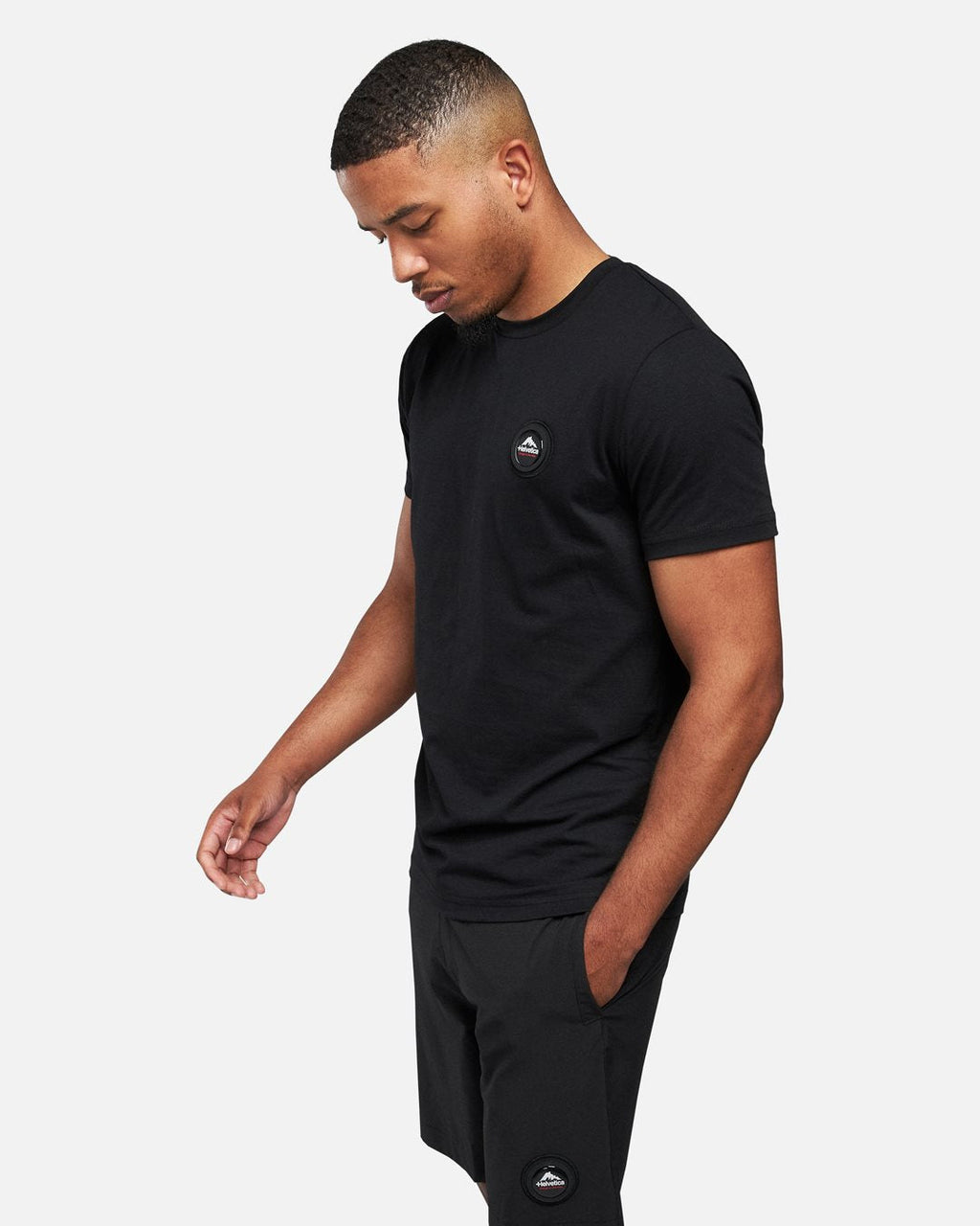 T-shirt Helvetica Ajaccio - Noir