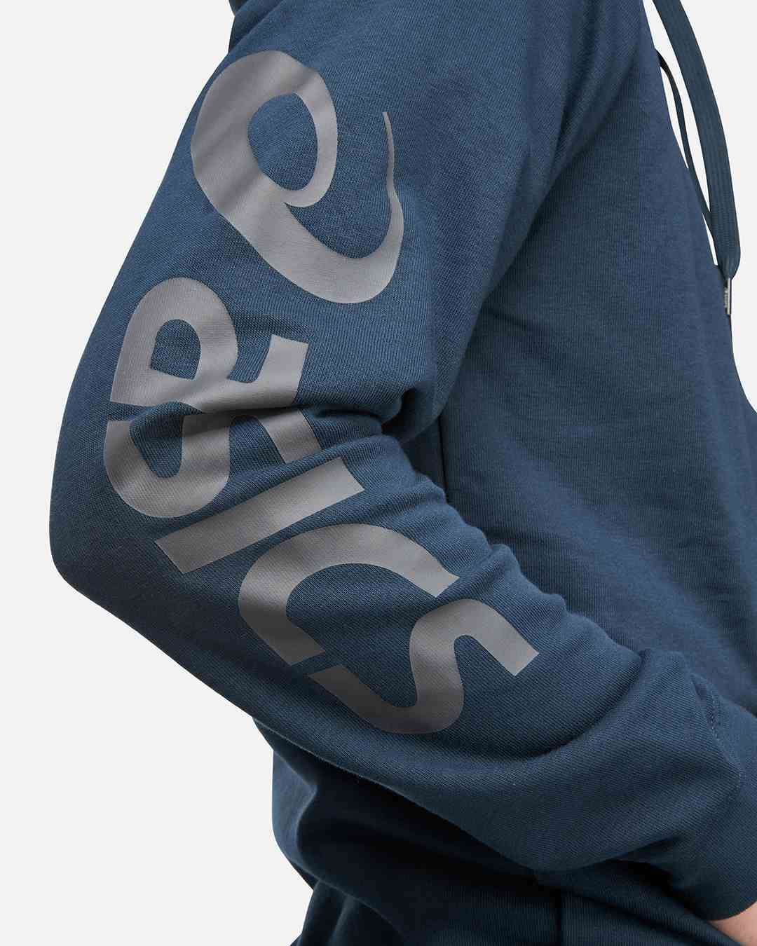 Veste à capuche Big Asics FZ Hoodie - Bleu/Gris
