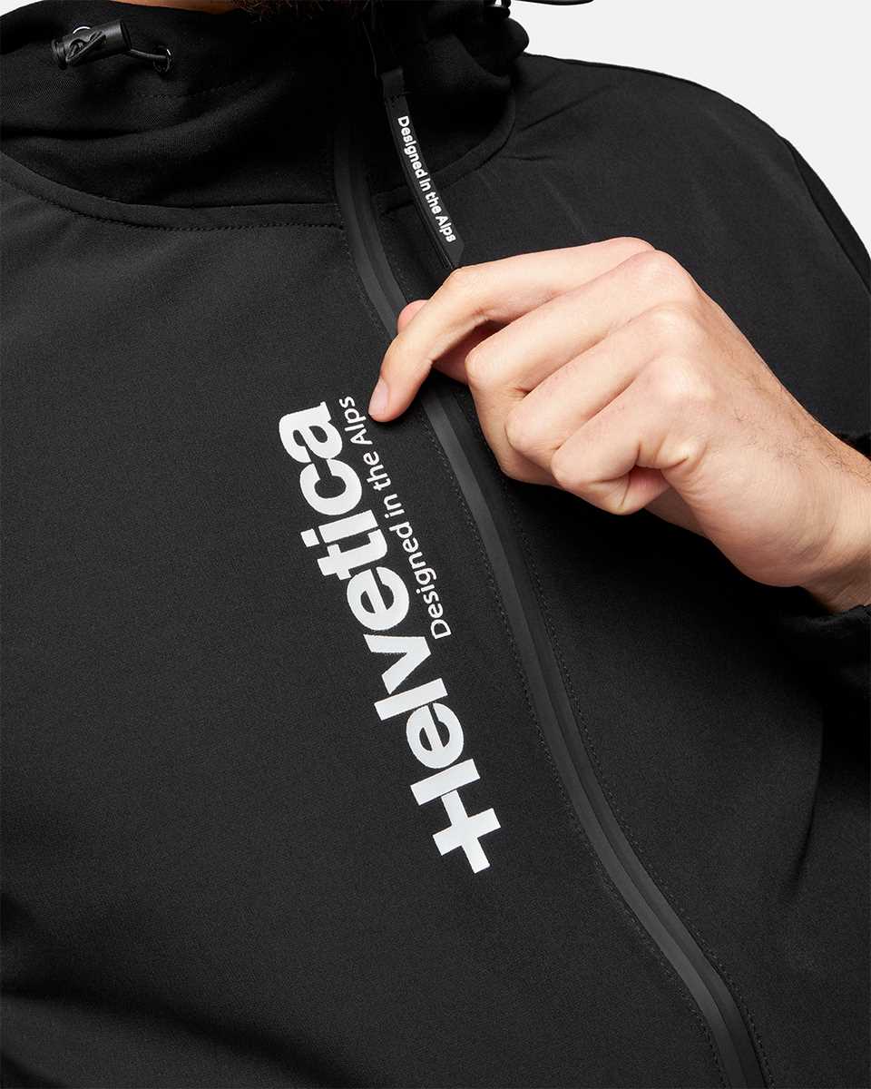 Veste à capuche Helvetica Beta - Noir