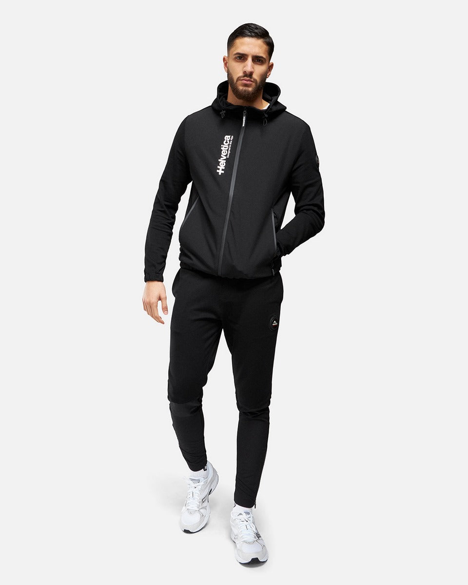 Veste à capuche Helvetica Beta - Noir
