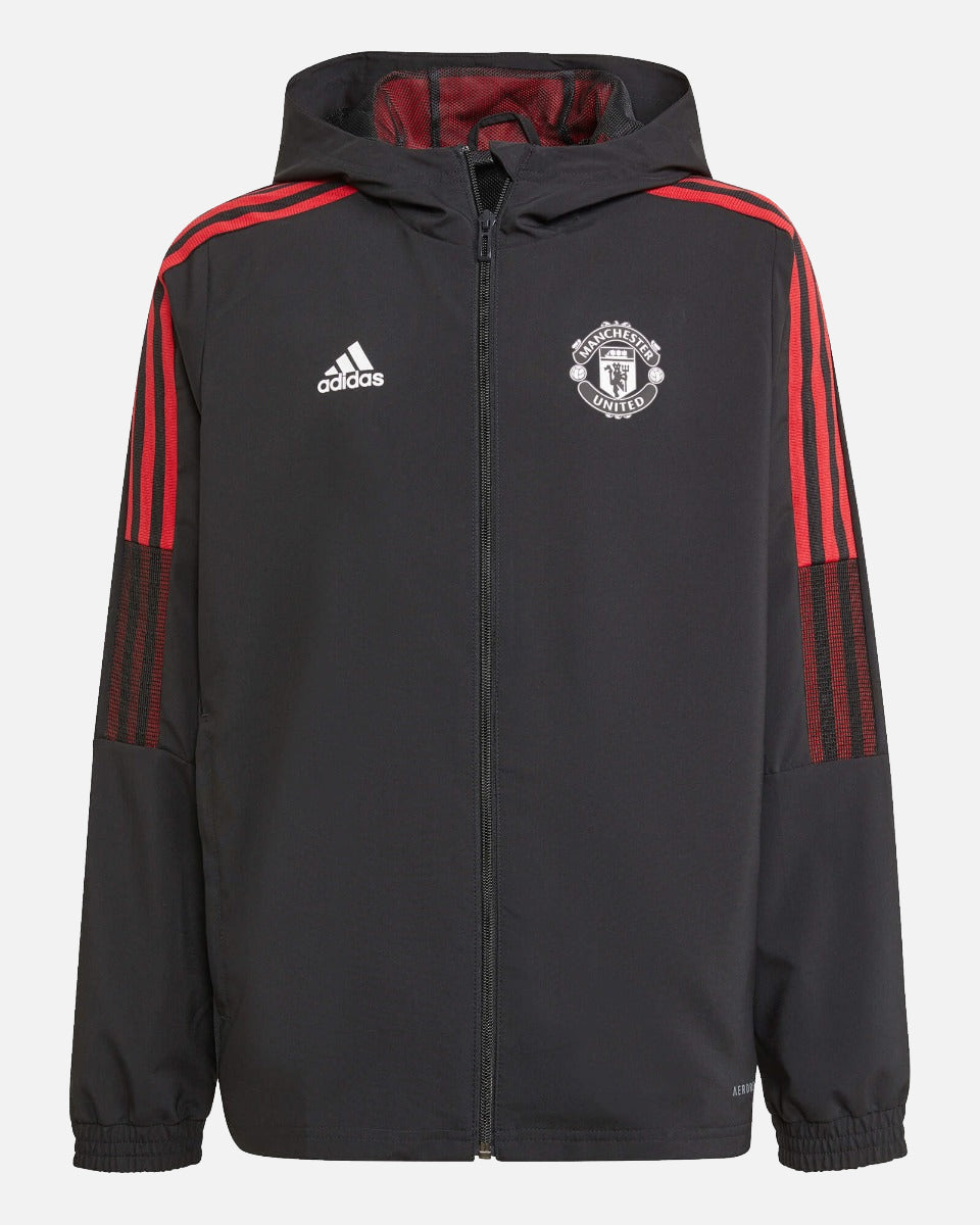 Veste Coupe-Vent Manchester United Junior 2021/2022 -  Noir/Rouge