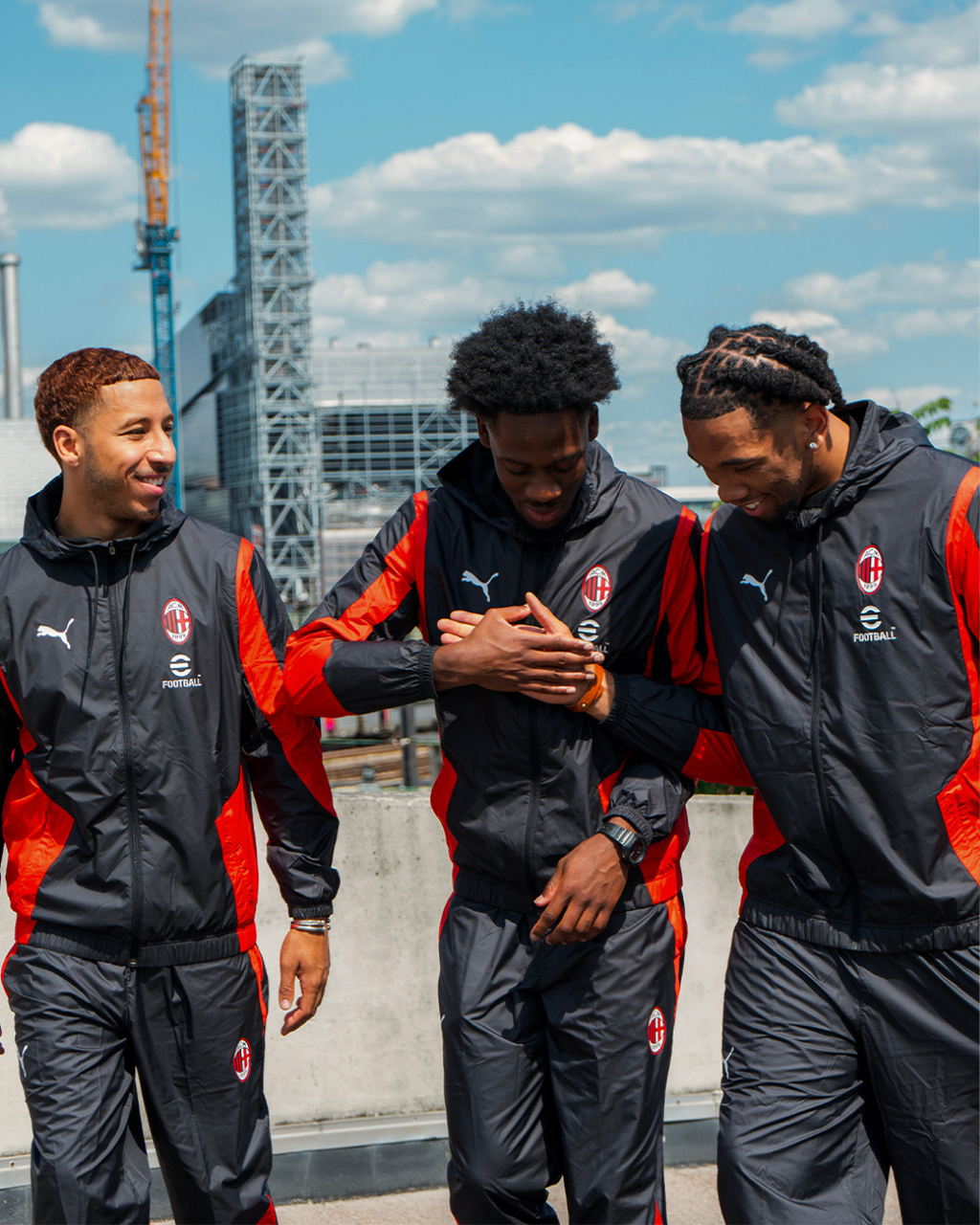 Veste de survêtement Milan AC - Noir/Rouge