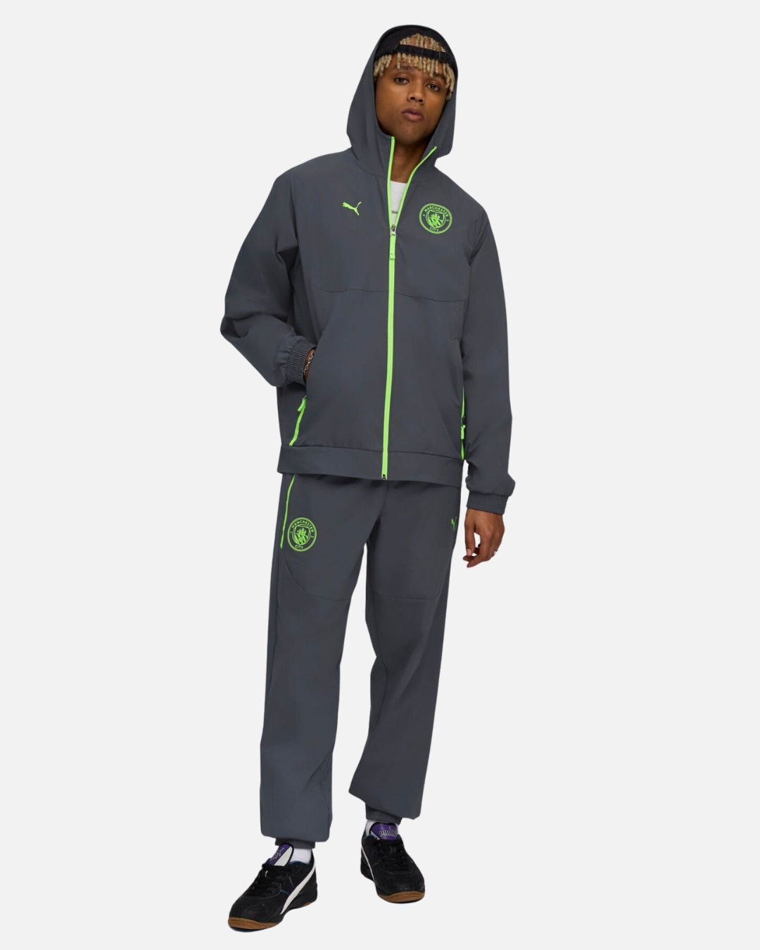 Veste de survêtement Manchester City 2025/2026 - Gris/Jaune