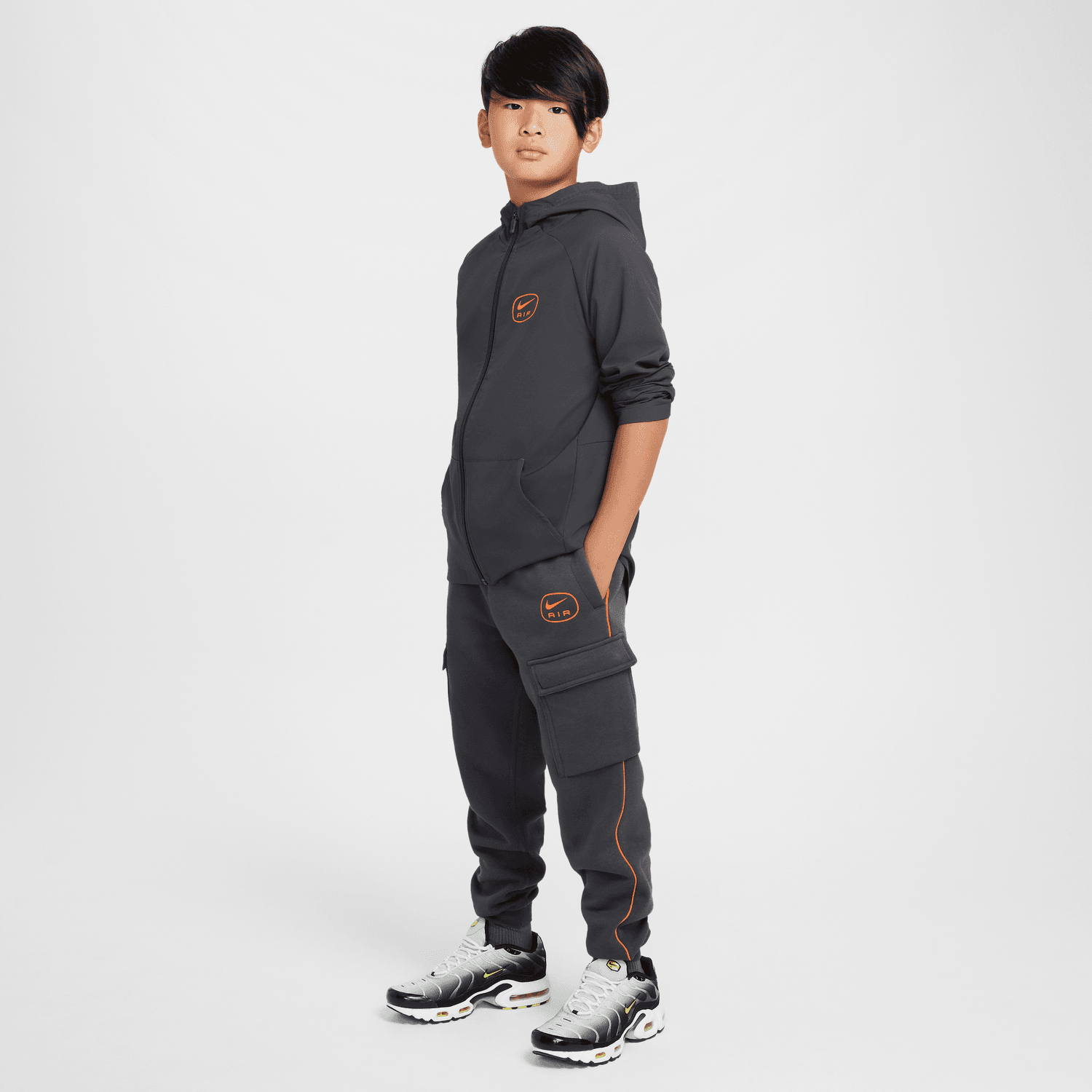 Veste Nike Running Swoosh Air Junior - Noir/Orange