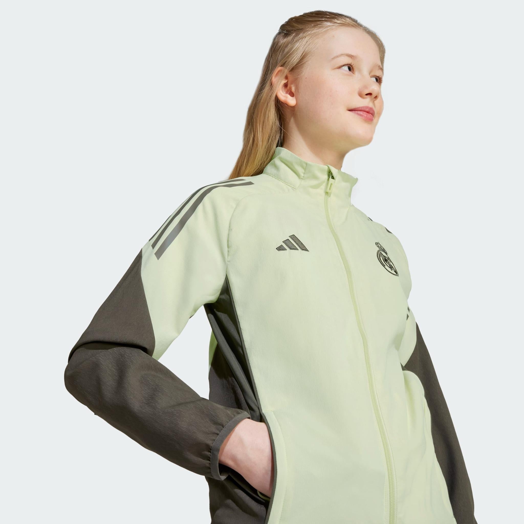 Veste d'entraînement Real Madrid Junior 2025/2026 - Vert/Kaki